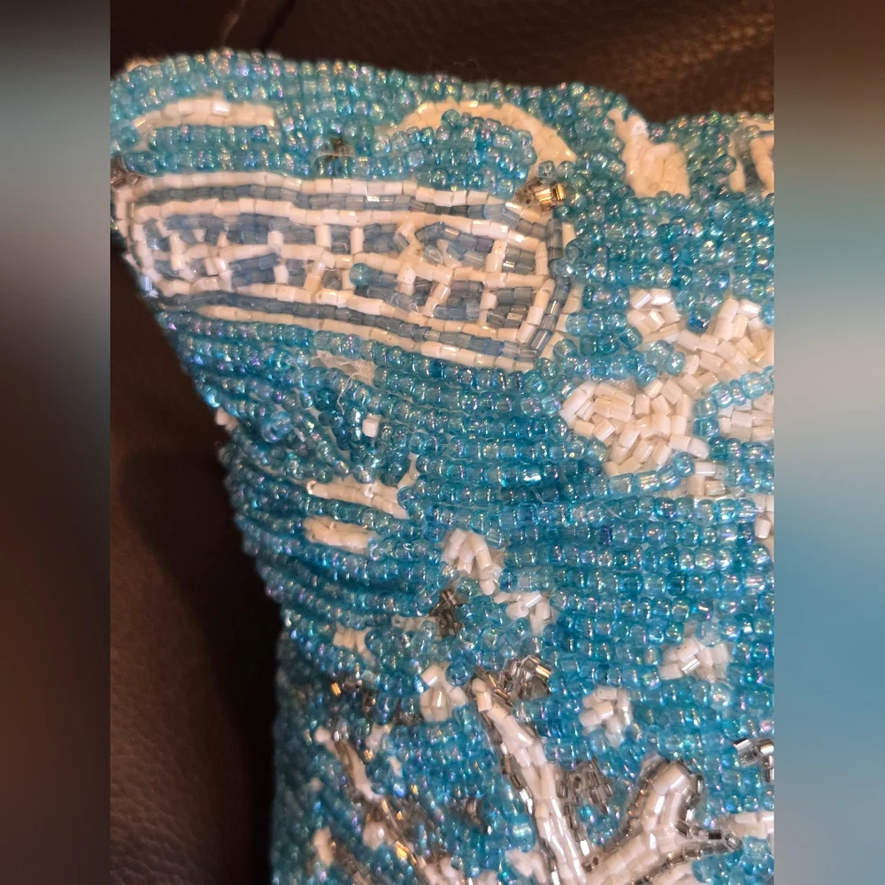 Chinoiserie Pagoda beaded pillow 13